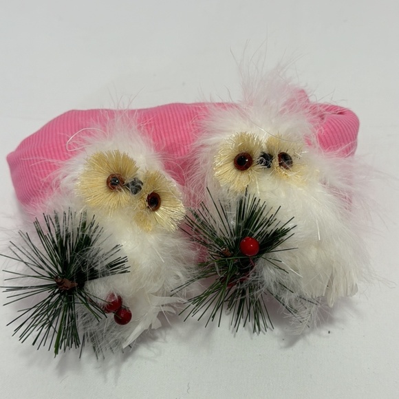 Lot 4 Christmas Holiday Ornaments Feather & Or Twigs Decorations Used - Picture 7 of 12